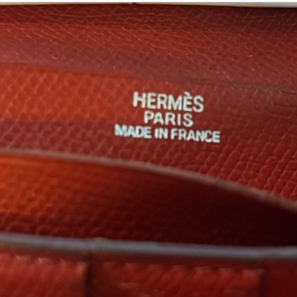 Hermès Bearn Classic Long Wallet Red Leather Gold Hardware 2004 - Picture 4 of 16